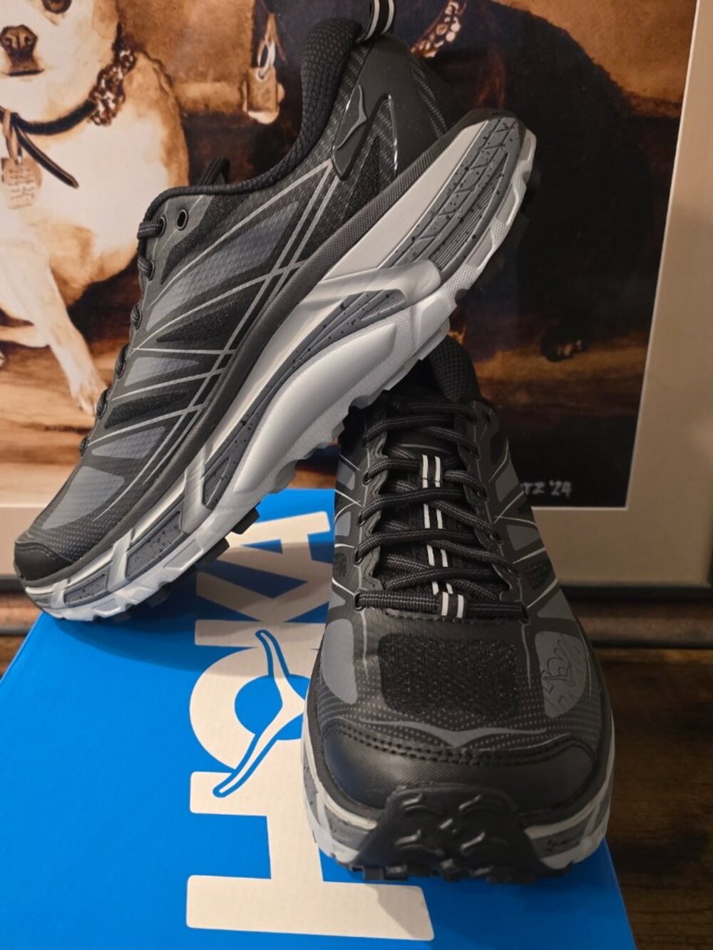Hoka U Mafate Speed 2 Black / Castle Rock 1126851-BCSTL Men's Sz 11 Hiking NEW